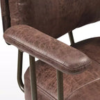 Sedia da ufficio ergonomica in finta pelle scamosciata di ispirazione vintage con braccioli regolabili e girevole