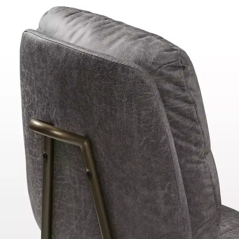 Sedia da ufficio ergonomica in finta pelle scamosciata di ispirazione vintage con braccioli regolabili e girevole
