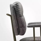 Sedia da ufficio ergonomica in finta pelle scamosciata di ispirazione vintage con braccioli regolabili e girevole