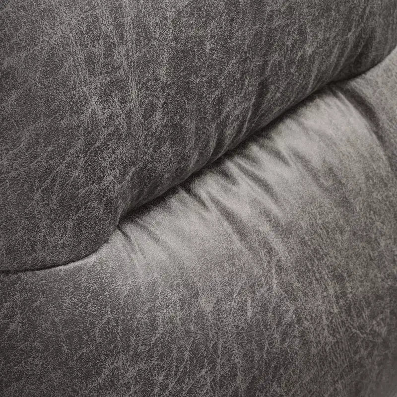 Sedia da ufficio ergonomica in finta pelle scamosciata di ispirazione vintage con braccioli regolabili e girevole