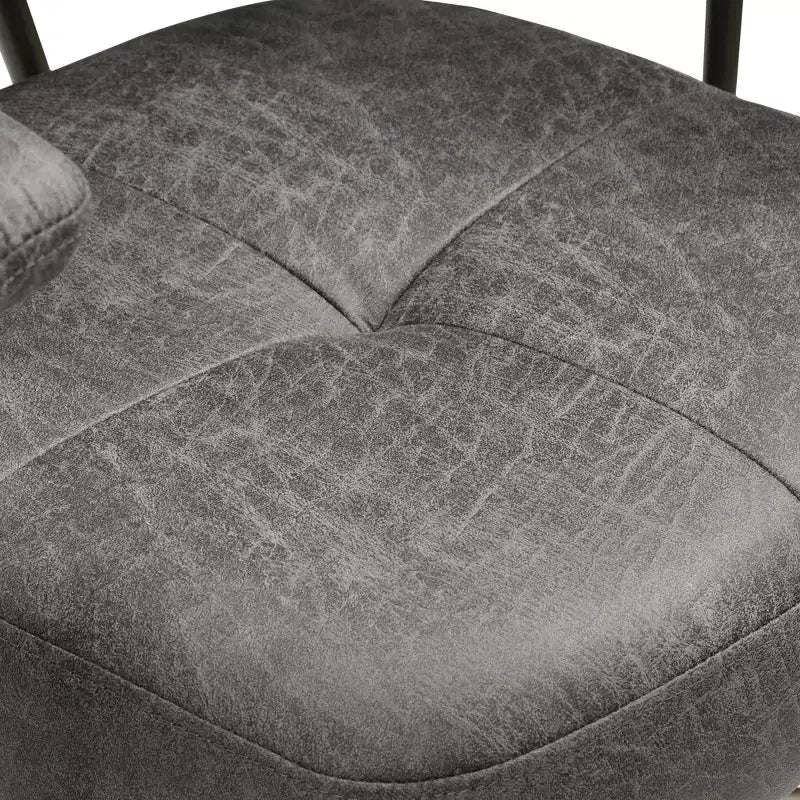 Sedia da ufficio ergonomica in finta pelle scamosciata di ispirazione vintage con braccioli regolabili e girevole