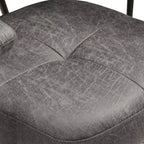 Sedia da ufficio ergonomica in finta pelle scamosciata di ispirazione vintage con braccioli regolabili e girevole