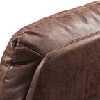 Sedia da ufficio ergonomica in finta pelle scamosciata di ispirazione vintage con braccioli regolabili e girevole