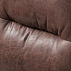 Sedia da ufficio ergonomica in finta pelle scamosciata di ispirazione vintage con braccioli regolabili e girevole