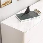 Comò moderno a 8 cassetti con illuminazione LED sottostante – Cassettiera finitura lucida