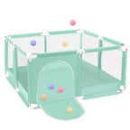 Box recinzione per neonati a 4 pannelli 127x127 cm – Spazioso e sicuro box portatile con canestro da basket