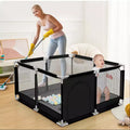 Box recinzione per neonati a 4 pannelli 127x127 cm – Spazioso e sicuro box portatile con canestro da basket