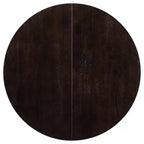 Tavolo da pranzo rotondo allungabile stile rustico con base a X e prolunga da 40 cm – 6 posti a sedere