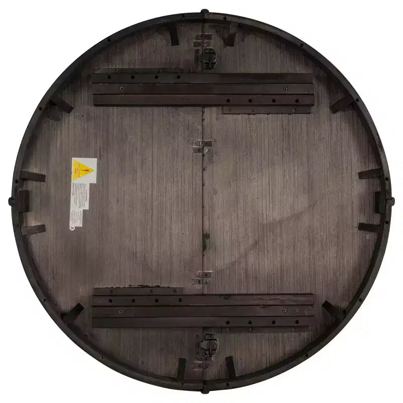 Tavolo da pranzo rotondo allungabile stile rustico con base a X e prolunga da 40 cm – 6 posti a sedere