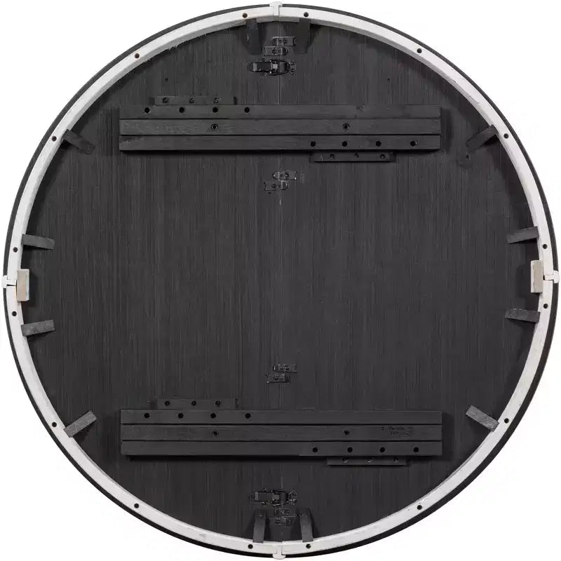 Tavolo da pranzo rotondo allungabile stile rustico con base a X e prolunga da 40 cm – 6 posti a sedere