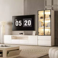 Mobile TV moderno bianco da salotto per TV 85" – Mobile TV, Vetrinetta e Comodino