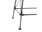 Set di 2 sgabelli da banco in rattan intrecciato con gambe in metallo nero – Altezza seduta 61 cm