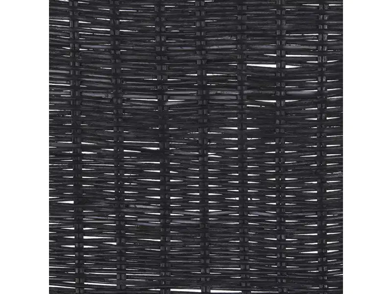 Set di 2 sgabelli da banco in rattan intrecciato con gambe in metallo nero – Altezza seduta 61 cm