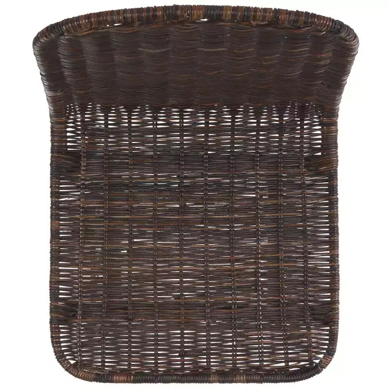 Set di 2 sgabelli da banco in rattan intrecciato con gambe in metallo nero – Altezza seduta 61 cm