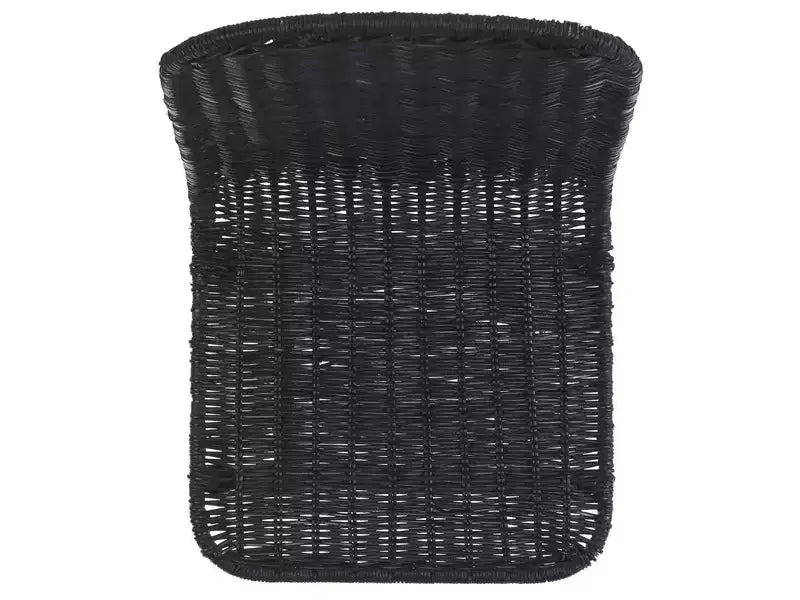 Set di 2 sgabelli da banco in rattan intrecciato con gambe in metallo nero – Altezza seduta 61 cm