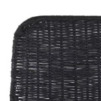 Set di 2 sgabelli da banco in rattan intrecciato con gambe in metallo nero – Altezza seduta 61 cm