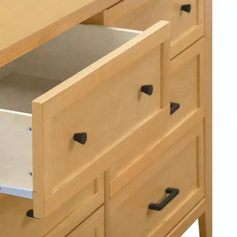 Cassettiera a 6 cassetti per neonati e bambini – Certificata GREENGUARD Gold, legno di pino massiccio, kit antiribaltamento