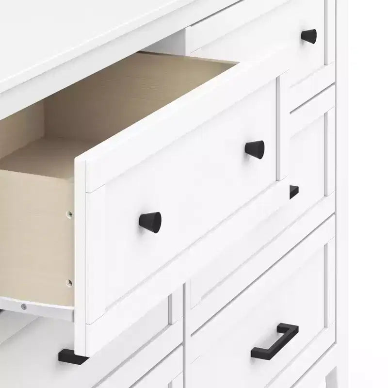Cassettiera a 6 cassetti per neonati e bambini – Certificata GREENGUARD Gold, legno di pino massiccio, kit antiribaltamento