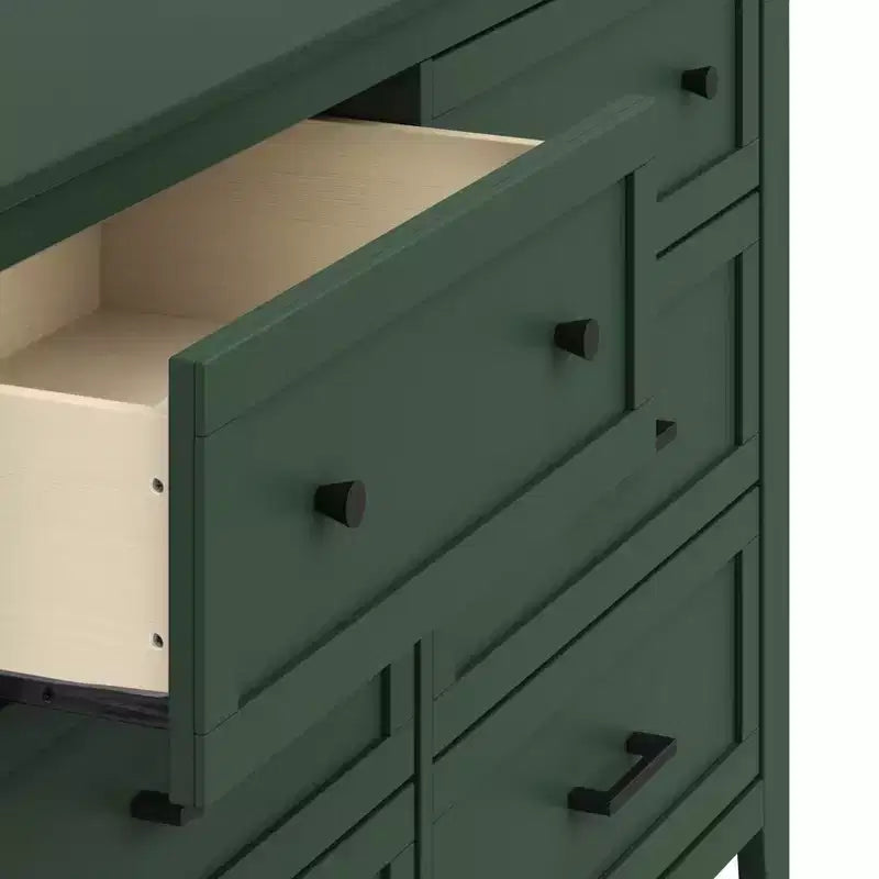 Cassettiera a 6 cassetti per neonati e bambini – Certificata GREENGUARD Gold, legno di pino massiccio, kit antiribaltamento