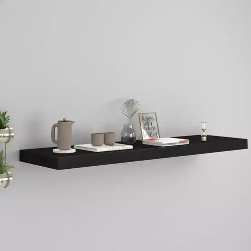Wall Shelf Black Honeycomb MDF, metal Medium Wall Shelf