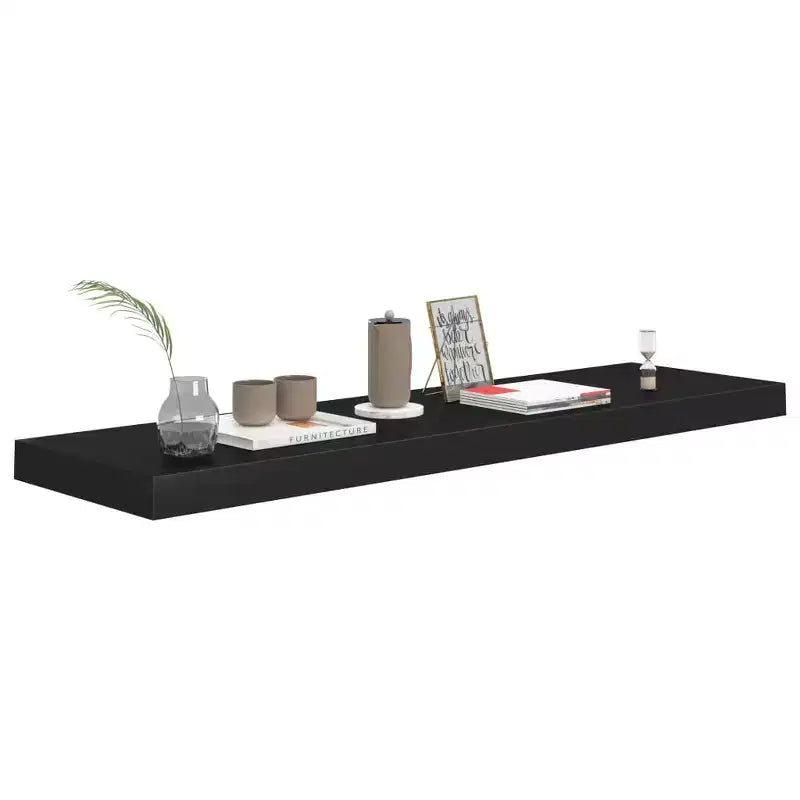 Mensola da Parete Fluttuante Nera da 89.9 cm – MDF a Nido d'Ape, Montaggio Invisibile, Capacità 10 kg