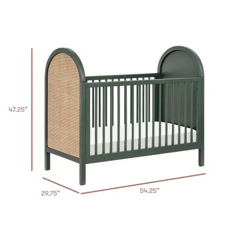 Culla convertibile 3-in-1 Boho Cane con kit di conversione per letto da bambino – GREENGUARD Gold
