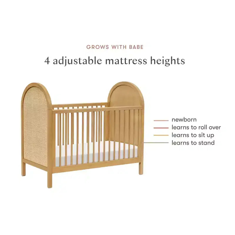 Culla convertibile 3-in-1 Boho Cane con kit di conversione per letto da bambino – GREENGUARD Gold