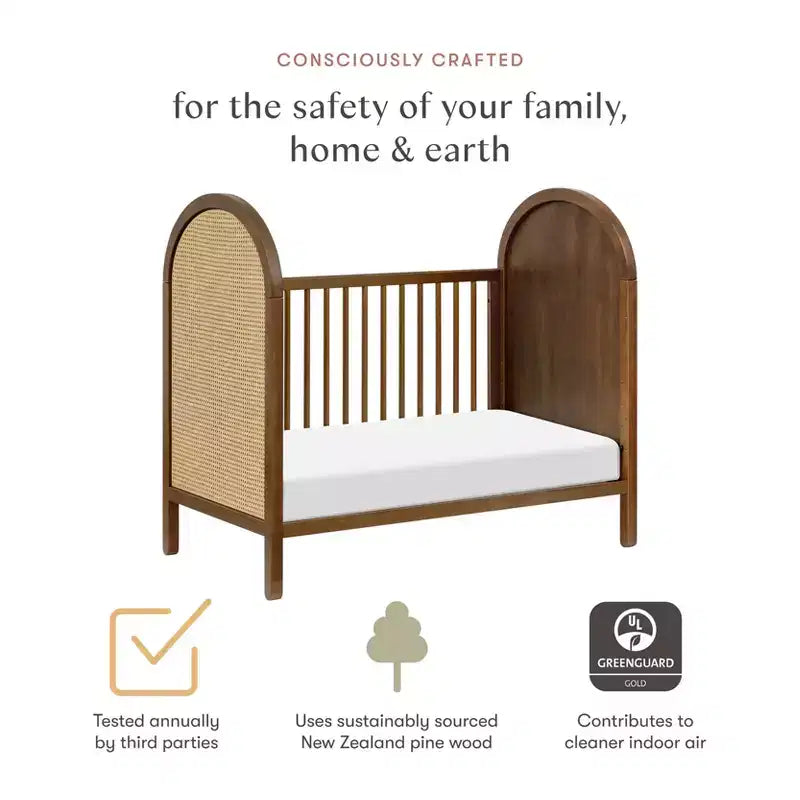 Culla convertibile 3-in-1 Boho Cane con kit di conversione per letto da bambino – GREENGUARD Gold