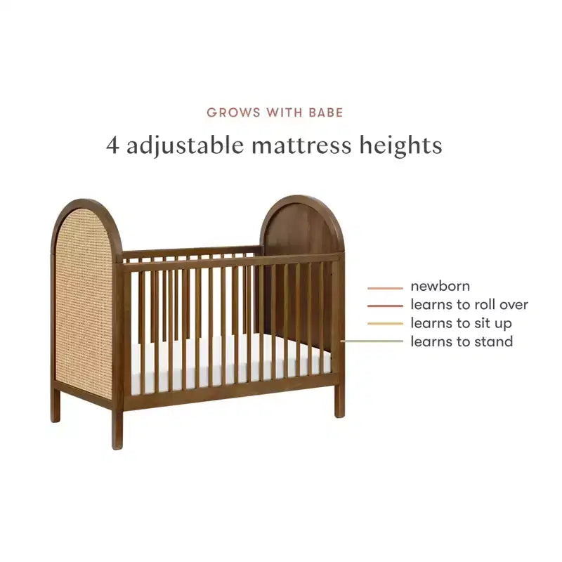Culla convertibile 3-in-1 Boho Cane con kit di conversione per letto da bambino – GREENGUARD Gold
