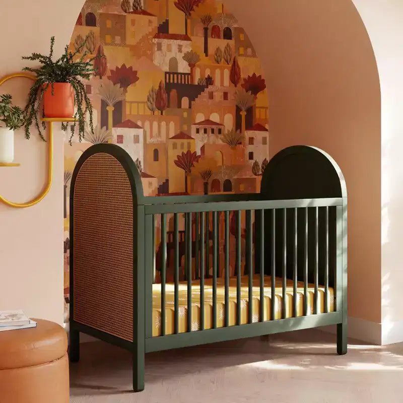 Culla convertibile 3-in-1 Boho Cane con kit di conversione per letto da bambino – GREENGUARD Gold