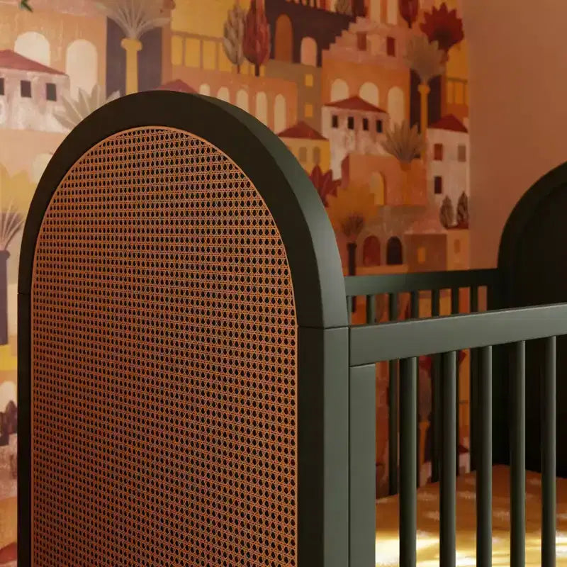 Culla convertibile 3-in-1 Boho Cane con kit di conversione per letto da bambino – GREENGUARD Gold