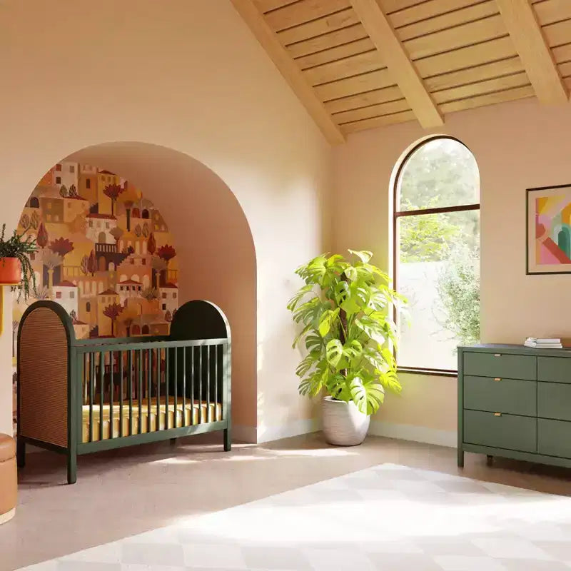 Culla convertibile 3-in-1 Boho Cane con kit di conversione per letto da bambino – GREENGUARD Gold