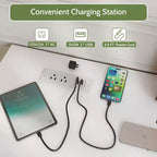 Comò moderno a 6 cassetti con luci LED e stazione di ricarica – Mobile TV doppio