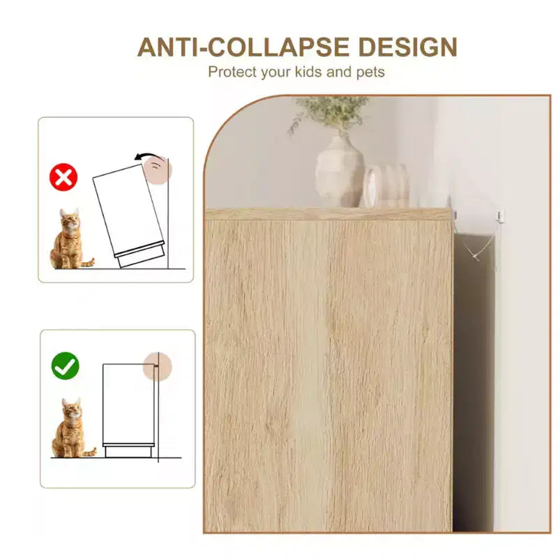 Comò in rattan a 7 cassetti, larghezza 55", con maniglie in metallo e base in legno – Camera da letto e soggiorno