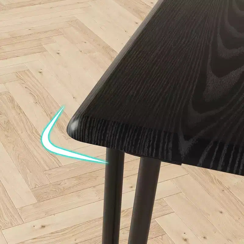 Set da Pranzo Quadrato da 3 Pezzi per 2 Persone – Struttura in Metallo, Piano in MDF e Sedie Imbottite