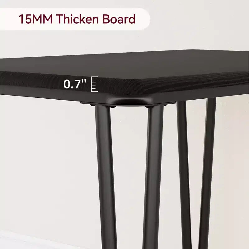 Set da Pranzo Quadrato da 3 Pezzi per 2 Persone – Struttura in Metallo, Piano in MDF e Sedie Imbottite
