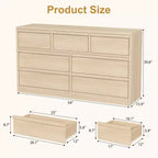 Cassettiera/credenza scandinava a 6 cassetti in legno con piano spazioso – 137 cm di larghezza