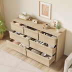 Cassettiera/credenza scandinava a 6 cassetti in legno con piano spazioso – 137 cm di larghezza