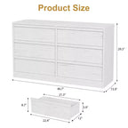 Cassettiera/credenza scandinava a 6 cassetti in legno con piano spazioso – 137 cm di larghezza
