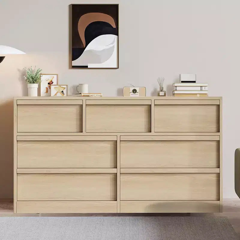 Cassettiera/credenza scandinava a 6 cassetti in legno con piano spazioso – 137 cm di larghezza