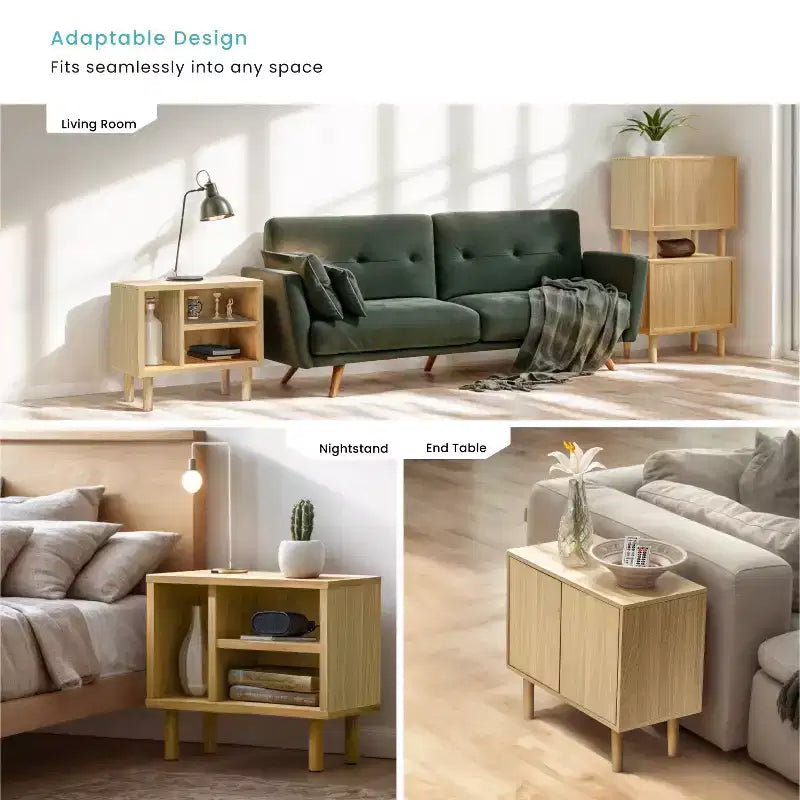 Tavolino Contenitore Modulare a Cubo con Opzioni Personalizzabili per Anta e Ripiani – Modulare