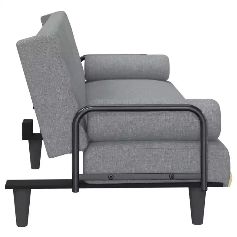 Divanetto letto convertibile con schienale e braccioli regolabili – Rivestimento in tessuto