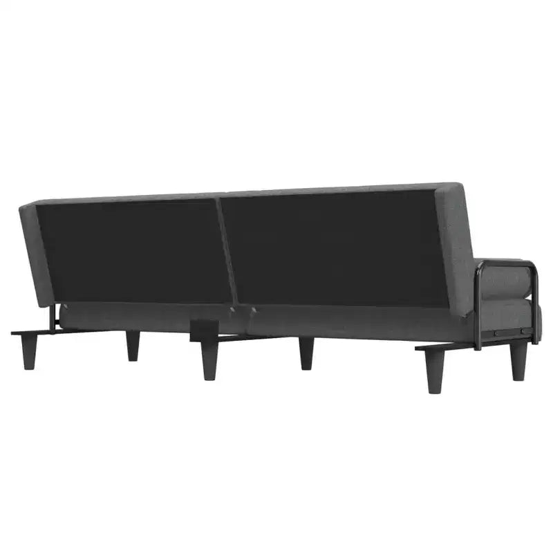 Divanetto letto convertibile con schienale e braccioli regolabili – Rivestimento in tessuto