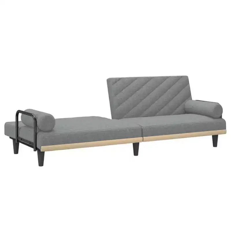 Divanetto letto convertibile con schienale e braccioli regolabili – Rivestimento in tessuto