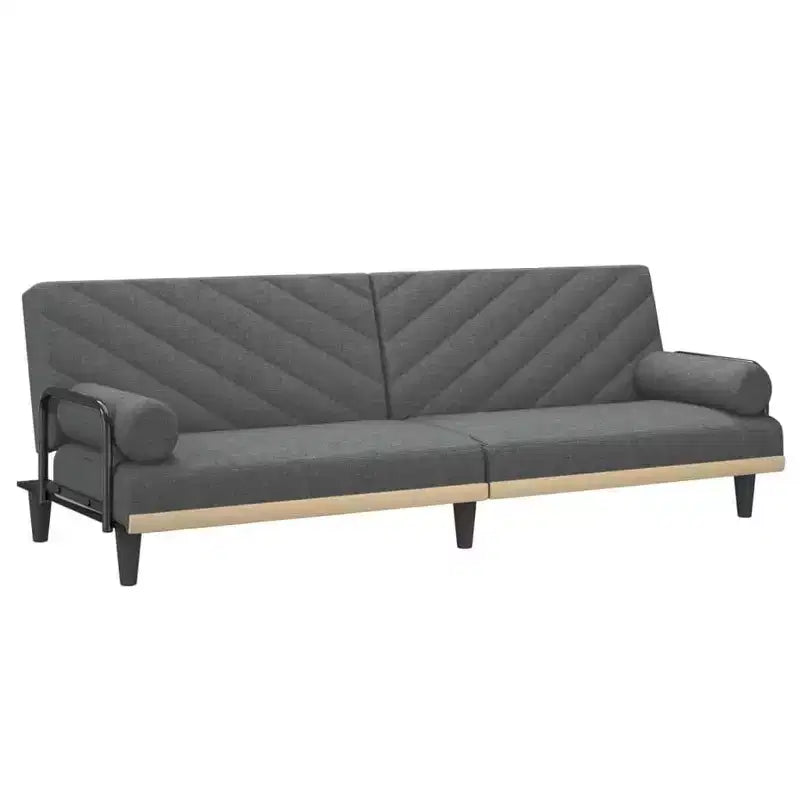 Divanetto letto convertibile con schienale e braccioli regolabili – Rivestimento in tessuto