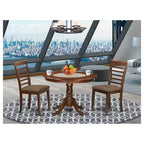 Set da 5 pezzi tavolo da pranzo rotondo moderno con 4 sedie – allungabile, 4 posti
