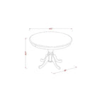 Set da 5 pezzi tavolo da pranzo rotondo moderno con 4 sedie – allungabile, 4 posti