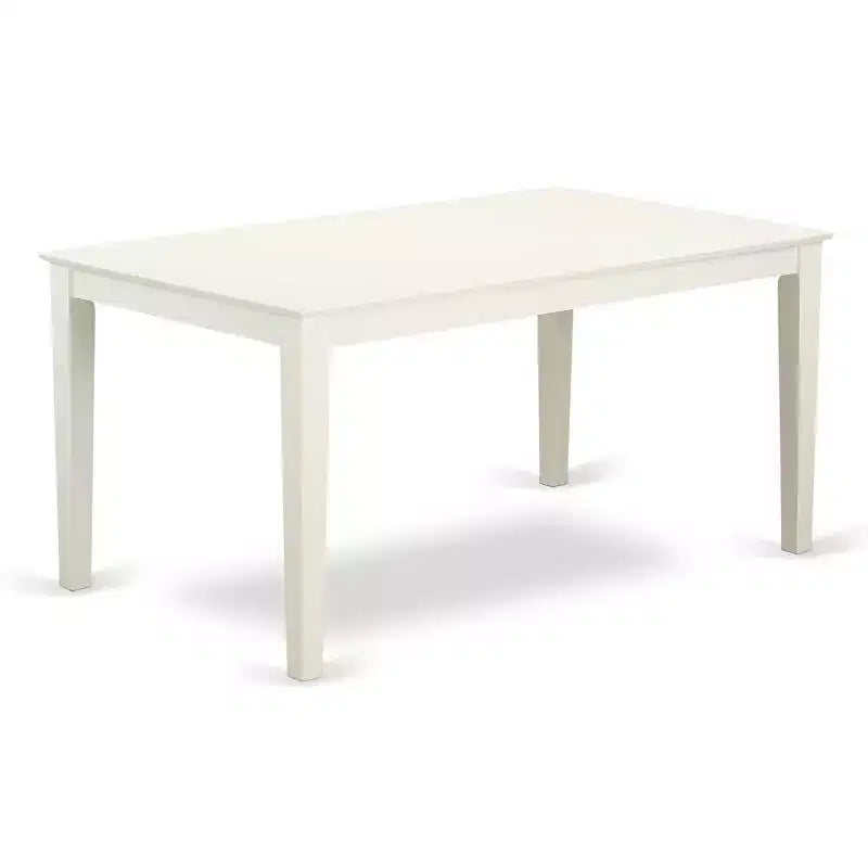 Set da pranzo in legno massello bianco lino 5 pezzi – 4 posti a sedere
