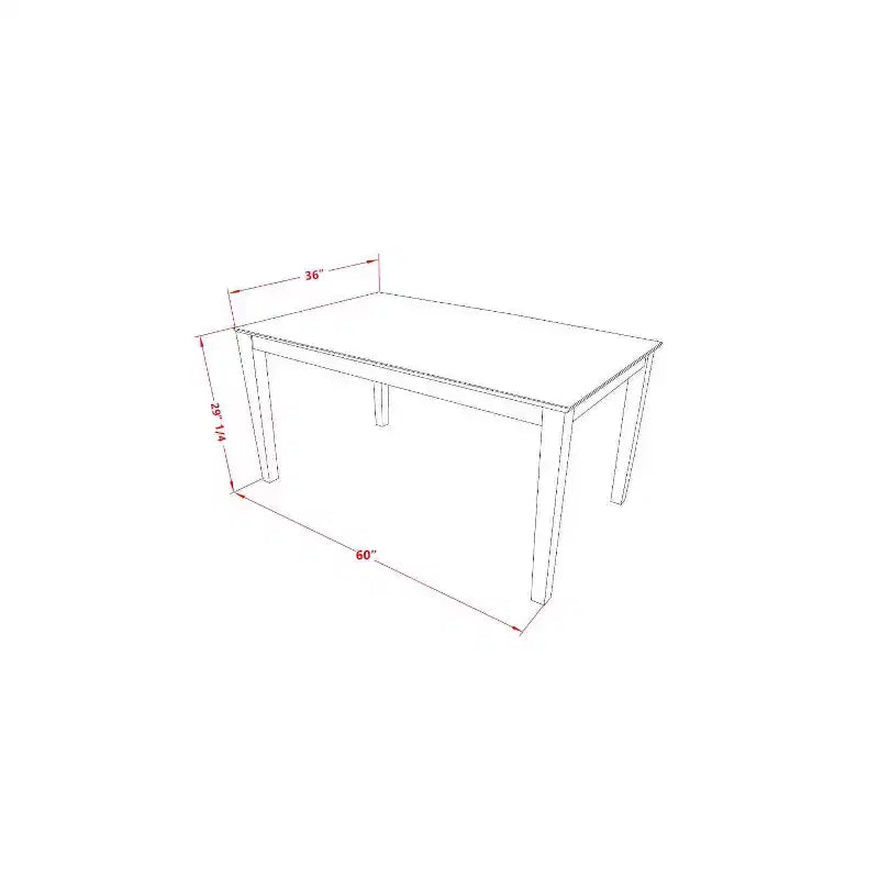 Set da pranzo in legno massello bianco lino 5 pezzi – 4 posti a sedere
