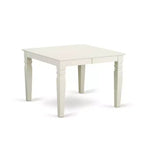 Set da pranzo 5 pezzi bianco lino – tavolo rettangolare 42x60" con prolunga e 4 sedie